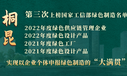 “大满贯”！桐昆第三次上榜国家工信部绿色制造名单！